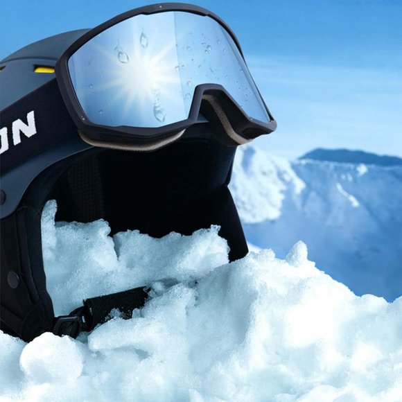 Women OTG Black Frame Sliver Anti Fog UV Protection Snowboard Goggles - Picture 8 of 9